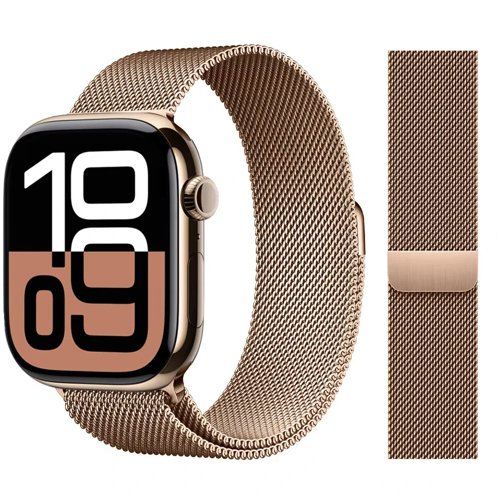 Milanese Loop band For Apple Watch band 11 42mm 46mm 44mm 40mm 41mm 45mm 49mm bands Apple Watch Series 10 9 8 7 6 Se3 Ultra 3 2