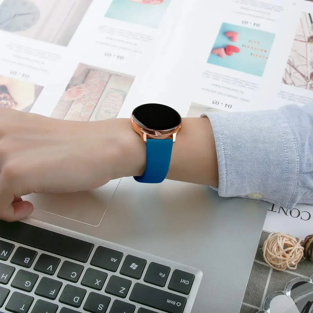 20mm 22mm strap For Samsung Galaxy watch 5 pro/6/4/Classic/Active 2/Gear S3 frontier silicone bracelet Huawei GT 2/2e/3 pro band