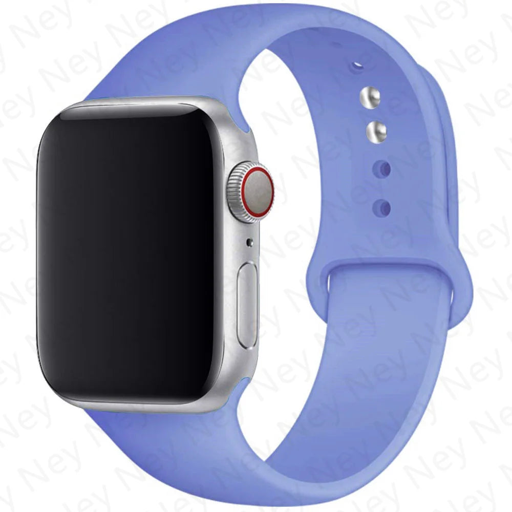 Silicone band For Apple Watch Ultra 2 49mm 44mm 45mm 40mm 49mm 41mm 38mm 42mm sport band Apple Watch Series 8 7 6 5 4 3 SE band