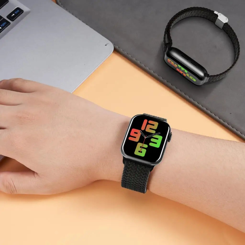 band For Apple Watch band 46mm 45mm 44mm 49mm 40mm 41mm 42mm Braided loop correa band Apple Watch Series 10 8 9 7 5 SE 6 4 Ultra