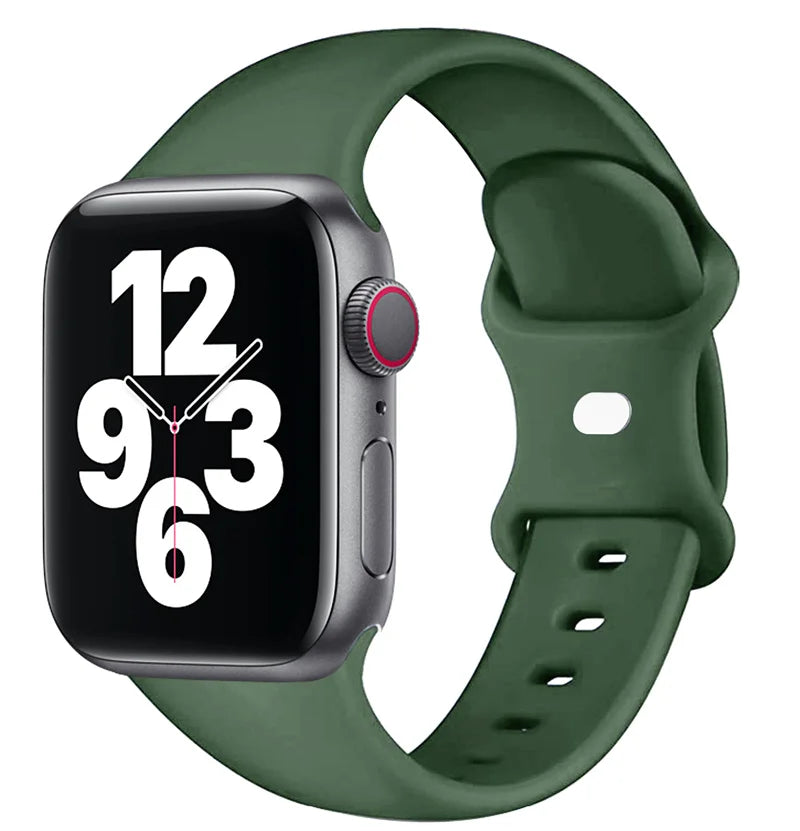 Silicone band For Apple Watch band 40mm 44mm 49mm 45mm 41mm 38mm 42mm 44mm correa band Apple Watch Series 9 8 7 6 3 SE Ultra 2