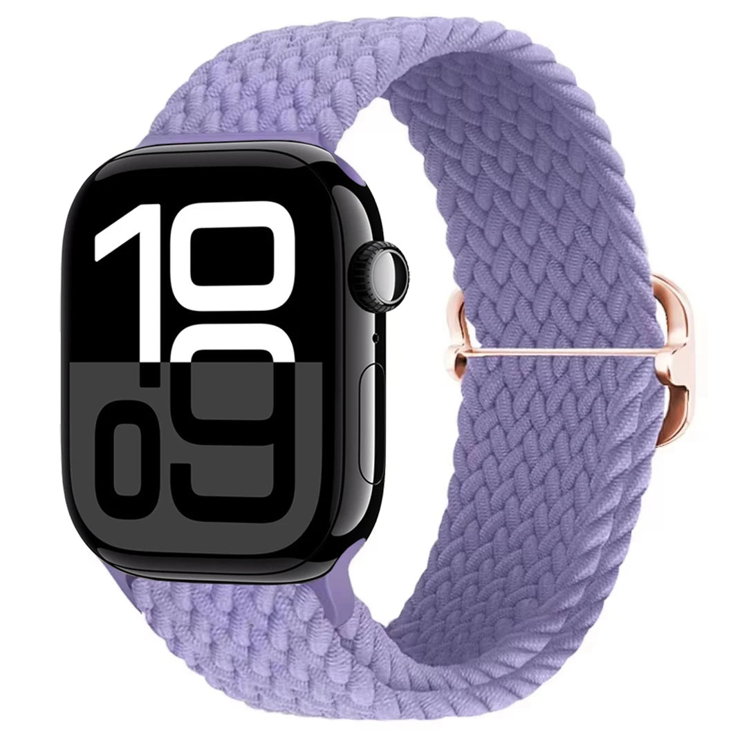 Braided Nylon band For Apple Watch Ultra 49mm 46mm 45mm 44mm 42mm 41mm 40mm Elastic band Apple Watch 11 10 9 8 7 SE 4 5 6 Belt