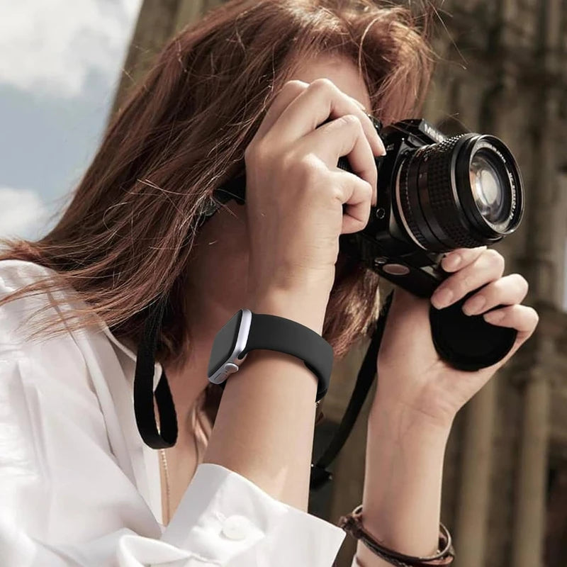 Silicone band For Apple Watch band 46mm 44mm 45mm 40mm 41mm 42mm 38mm 49mm sport band Apple Watch Series 11 10 9 8 7 6 5 SE Ultra3