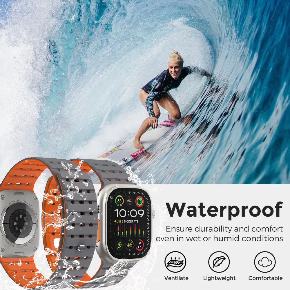 Magnetic band For Apple Watch Ultra 3 49mm 44mm 45mm 46mm 42mm Belt Silicone band Apple Watch Series 11 10 8 7 6 5 9 SE 40mm Band