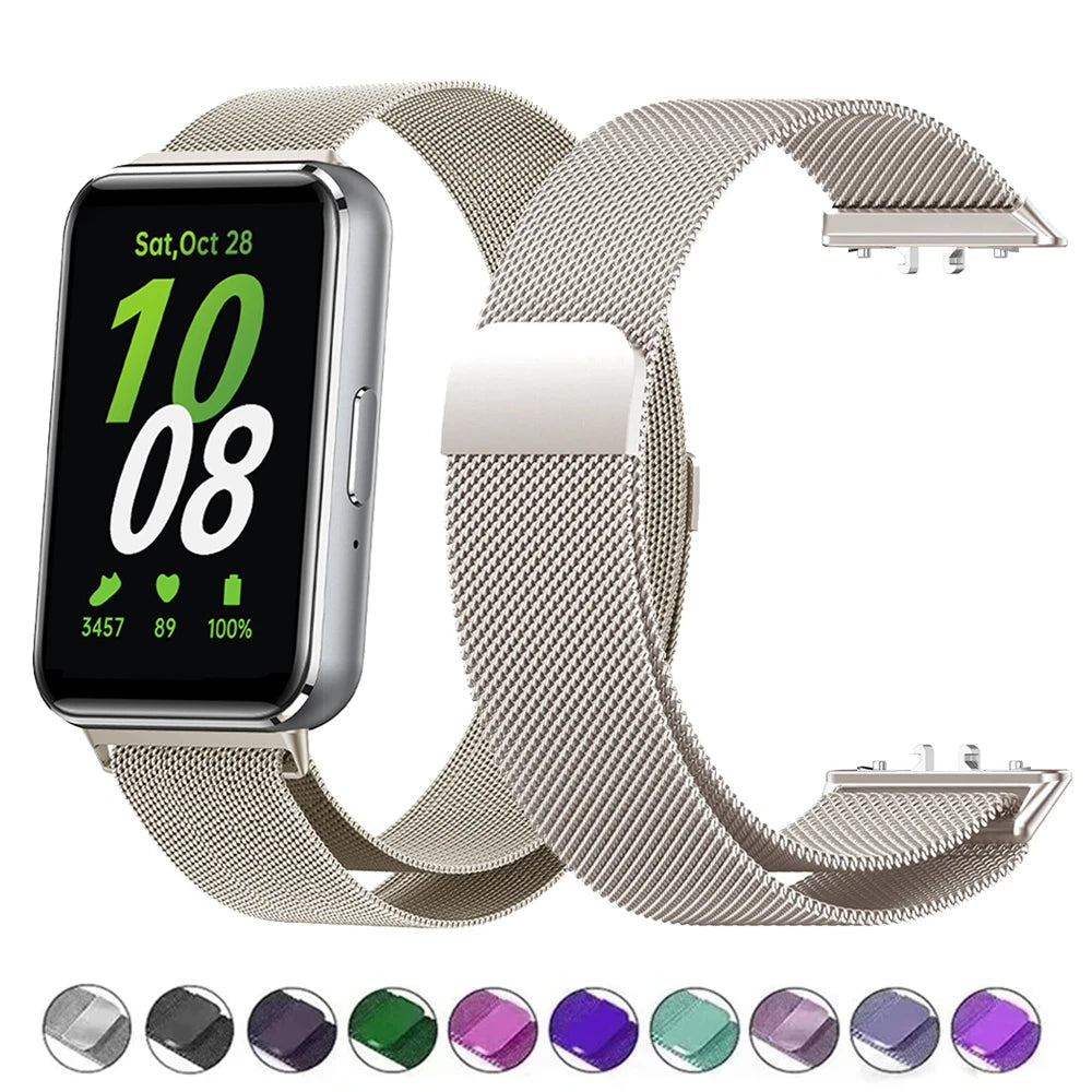 Magnetic Strap for Samsung Galaxy Fit 3 Milanese Loop Stainless Steel Bracelet Correa For Samsung Galaxy Fit 3 Band Accessories