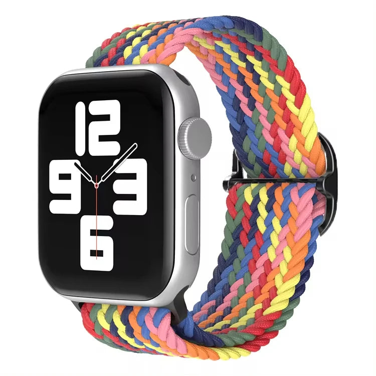 Braided Loop For Apple Watch band 49mm 44mm 45mm 41mm 42mm 38mm 40mm Elastic Solo band Apple Watch Ultra Series 7 SE 3 6 8 Band