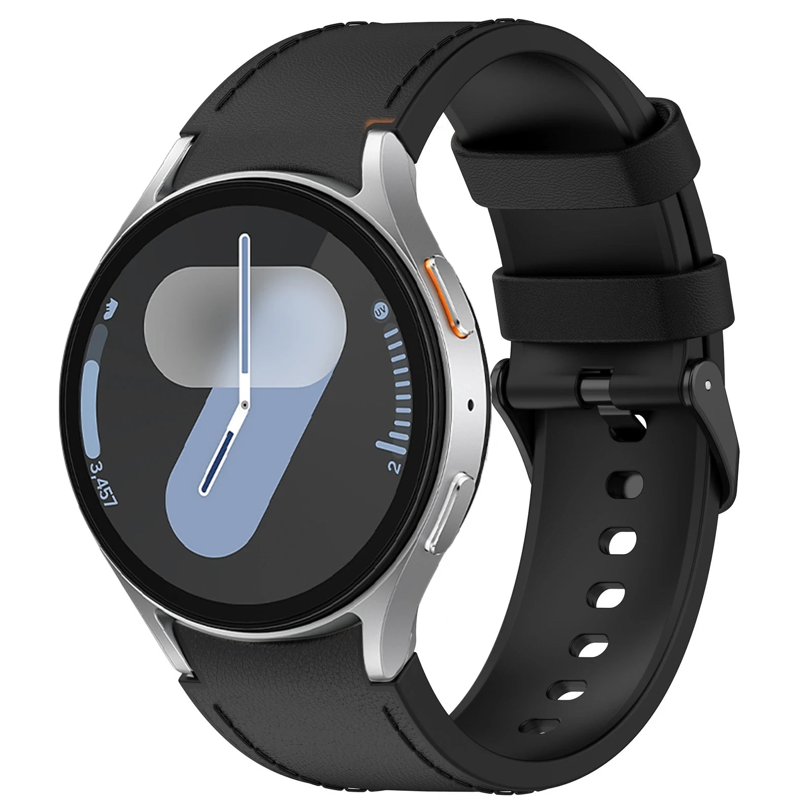 No Gaps Leather Strap for Samsung Galaxy Watch 7 6 5 4 40mm 44mm 6 4Classic 43mm 47mm Silicone Band for Galaxy Watch 5Pro 45mm