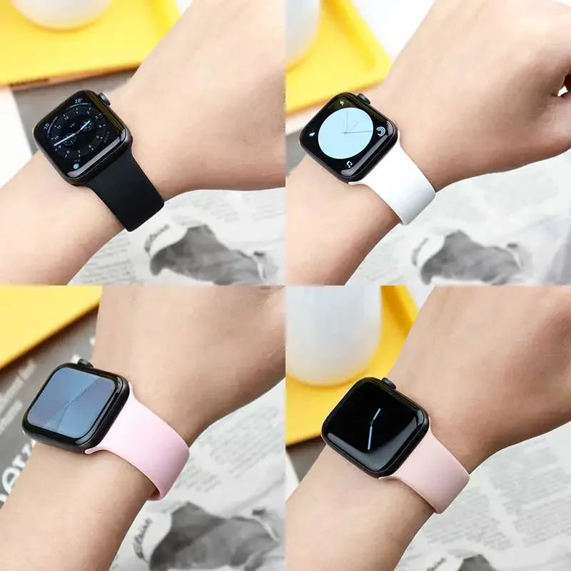For Apple Watch band 46mm 42mm 45mm 44mm 40mm Silicone sport band Apple Watch Series 11 10 8 7 6 5 4 SE 9 Ultra 3 2 49mm band