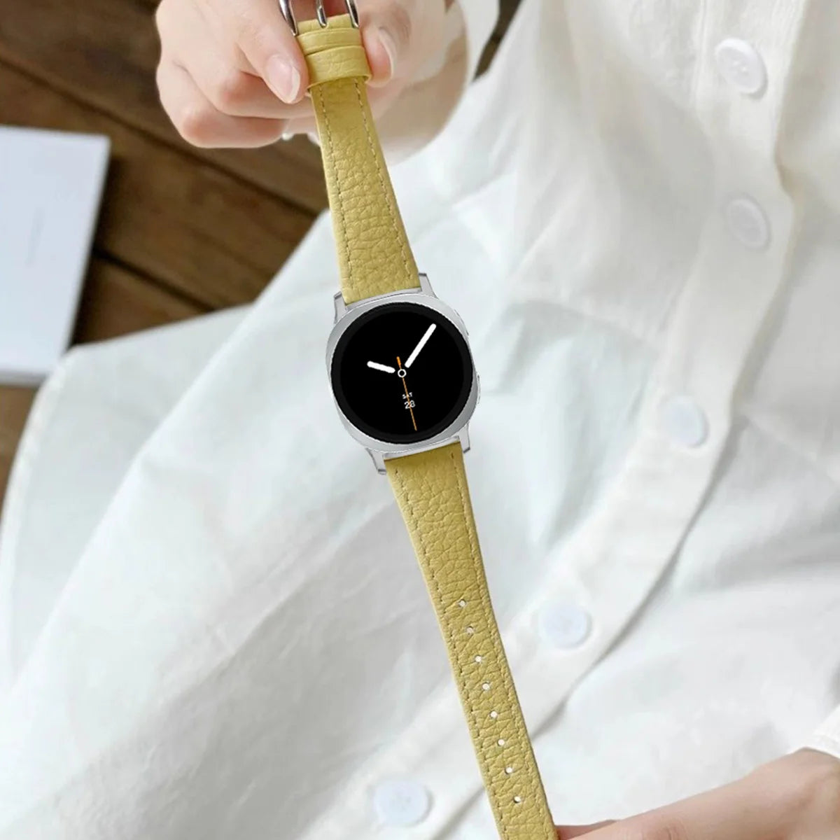 Leather Strap for Samsung Galaxy Watch 8 44mm 40mm Classic Wriststrap Quick Releas Bracelet Band for Watch 8 Classic Accessories