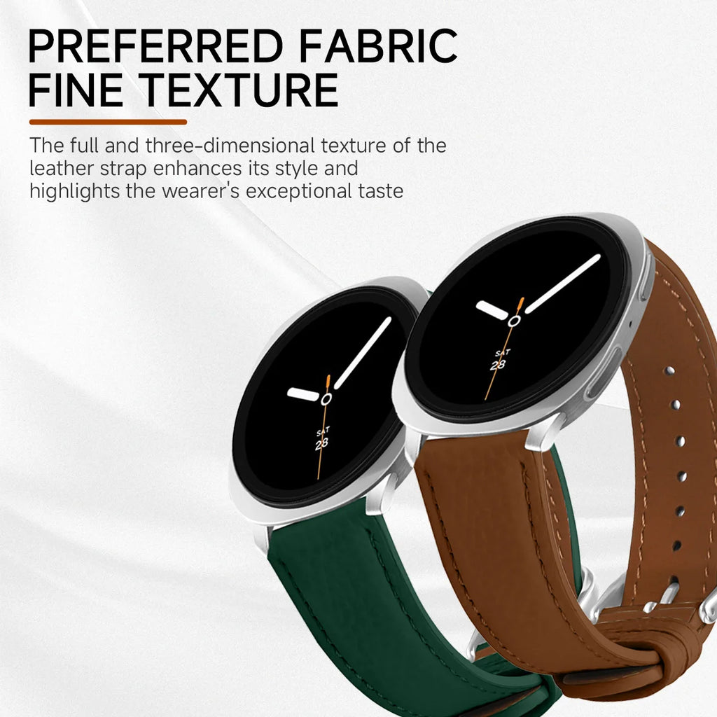 Leather Strap for Samsung Galaxy Watch 8 44mm 40mm Classic Wriststrap Quick Releas Bracelet Band for Watch 8 Classic Accessories