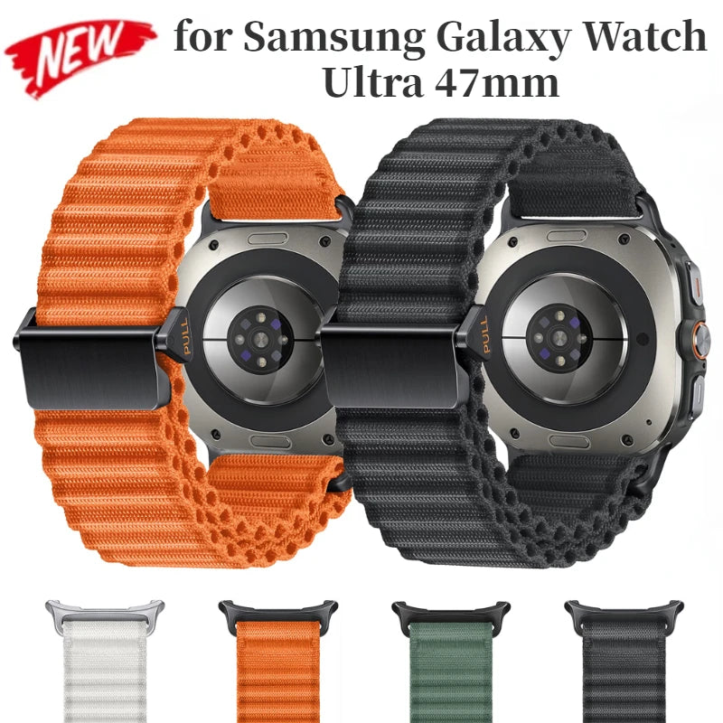 Original Trail Band for Samsung Galaxy Watch Ultra 2025 47mm Off-road Nylon Braided Wristband for Galaxy Watch 7 Ultra Bracelet