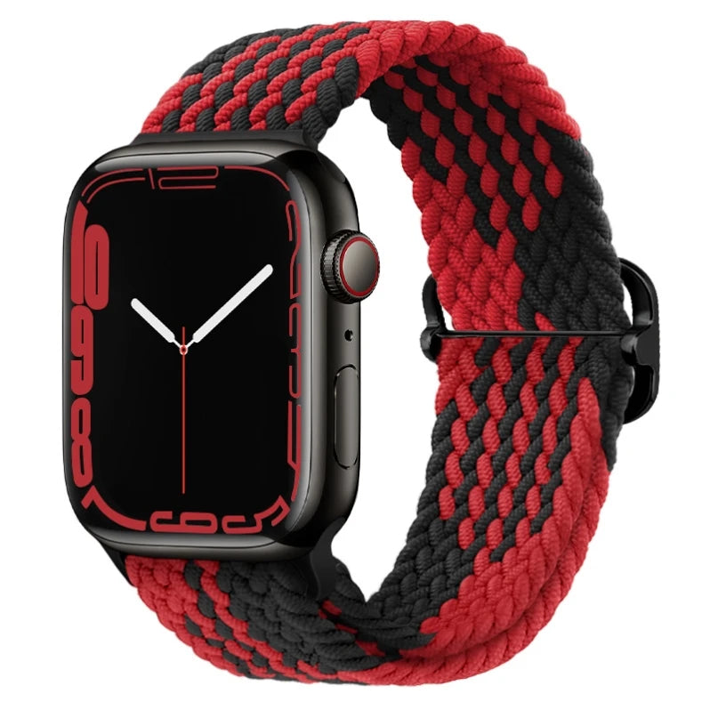 Braided Solo Loop band For Apple Watch band 40mm 44mm 45mm 41mm 38mm 42mm 49mm band correa Apple Watch Series Ultra 9 8 7 6 5 SE