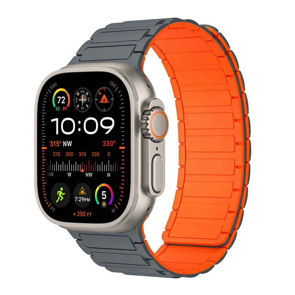 Magnetic band For Apple Watch Ultra 2 49mm 44mm 45mm 38mm 42mm 41mm belt Silicone band Apple Watch Series 8 7 6 5 9 SE 40mm band