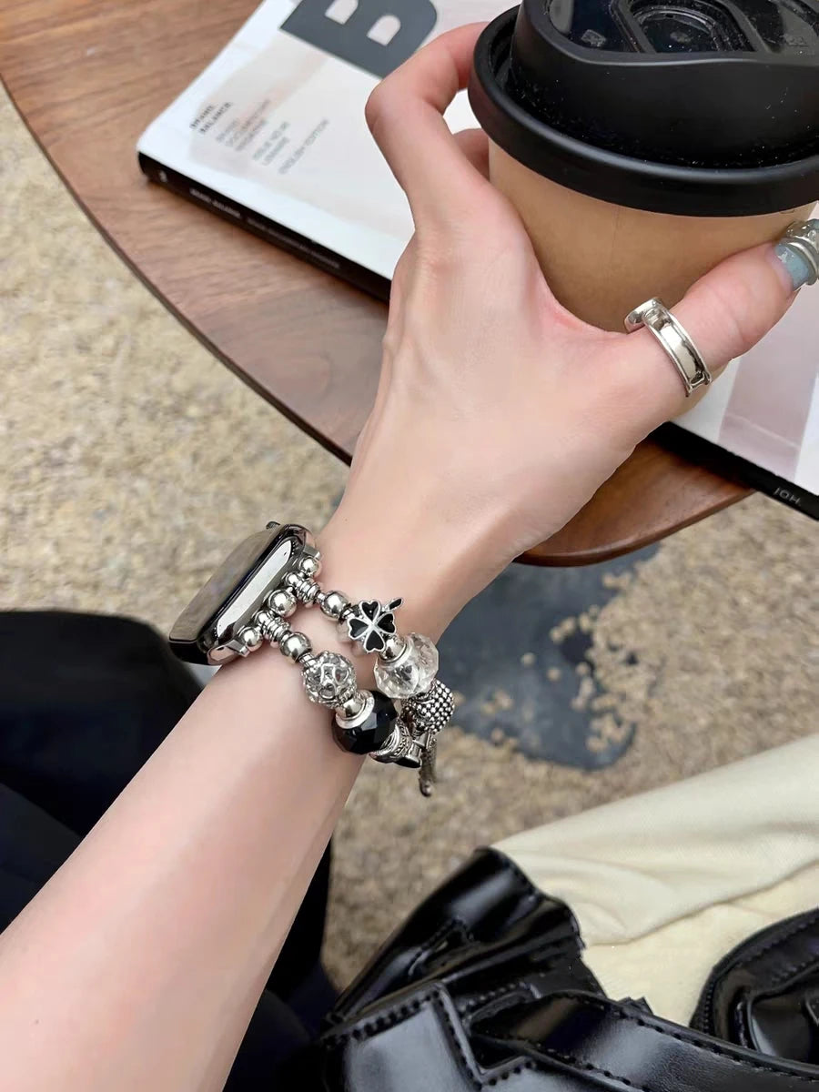 New Bilng metal leather band link For Apple Watch band Series 11 10 8 7 6 3 4 5 9 40mm 41mm 38mm 42mm 44mm 45mm 46mm band