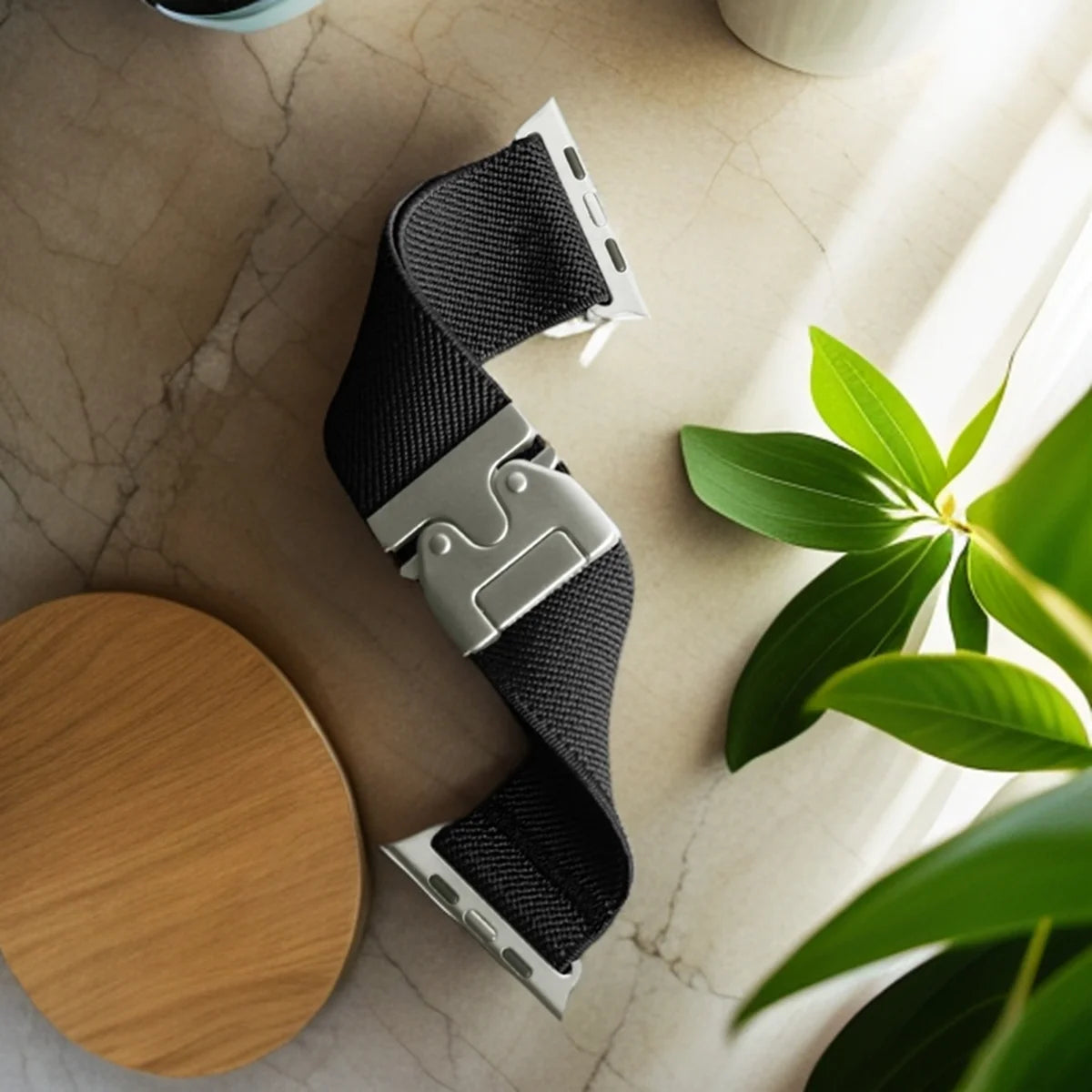 Nylon Loop Compatible With Apple Watch band Series 10 9 38mm 40mm 41mm 42mm 44mm 46mm 46mm 49mm Woman Man Parachute Style Buckle Elastic Ban