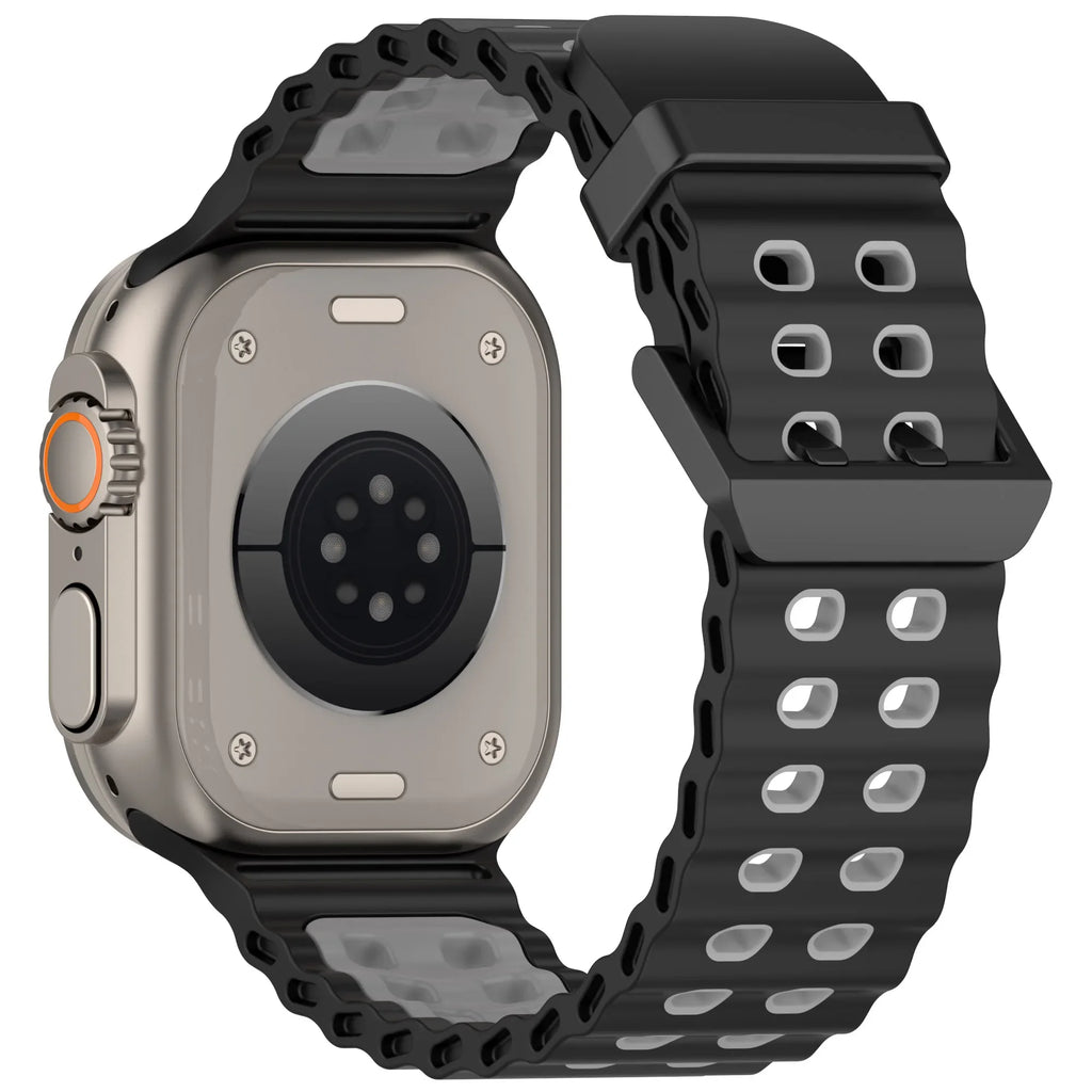 Breathable Silicone band for Apple Watch Ultra 3 2 49mm 11 10 46mm 45mm 44mm Sport Wristband Apple Watch Series 9 8 7 6 5 4 SE Band