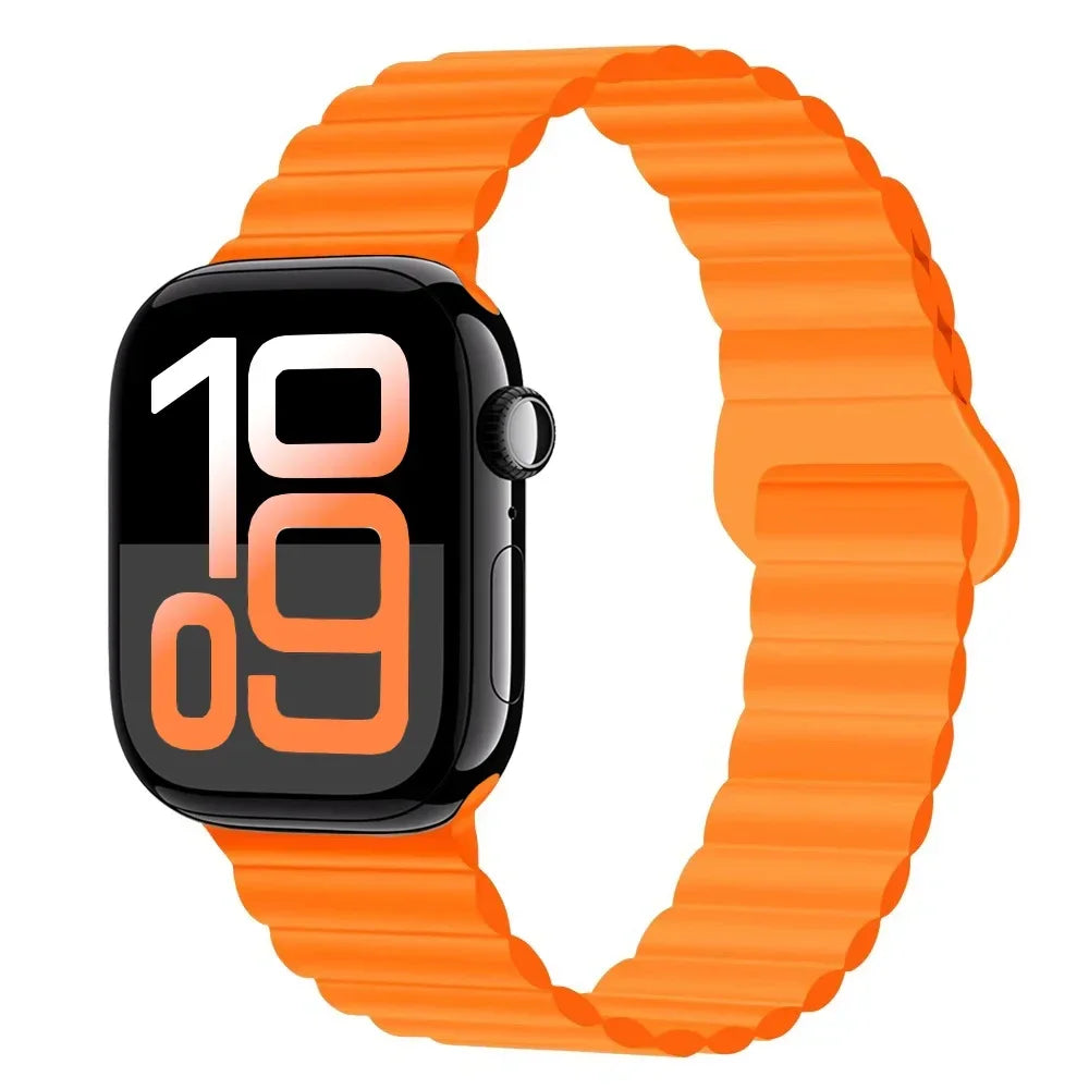 Silicone band for Apple Watch Ultra 3 2 1 49mm 11 10 42mm 46mm Magnetic band for Series 9 8 7 6 5 4 SE3 41mm 45mm 44mm 40mm