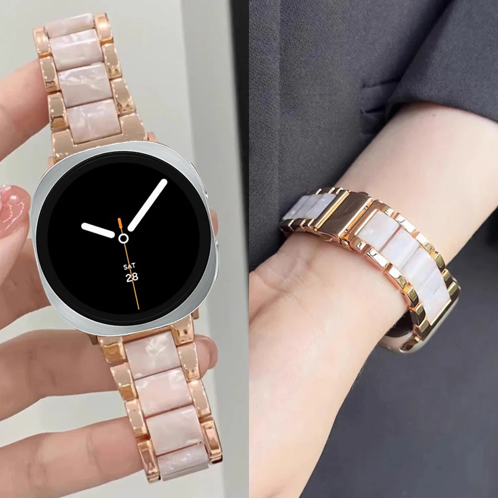 Samsung Galaxy Watch 8 8Classic Ultra 2 1 Strap Bicolor Intermetallic Resin Bracelet Galaxy 8 40mm 44mm 46mm 47MM Band
