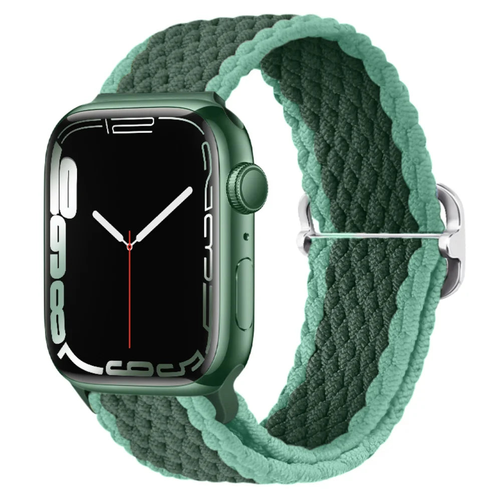 Braided Nylon band For Apple Watch Ultra 49mm 46mm 45mm 44mm 42mm 41mm 40mm Elastic band Apple Watch 11 10 9 8 7 SE 4 5 6 Belt