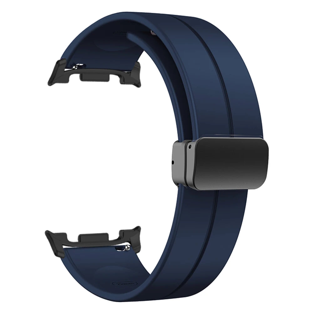 Soft Silicone Band for Samsung Galaxy Watch 8 40mm 44mm Magnetic Watchband for Galaxy Watch8 Classic 46mm Ultra 2025 Accessories