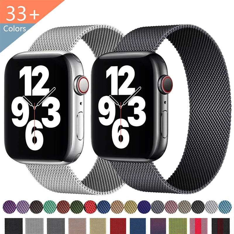 Milanese Loop for Apple Watch band 10 46mm 45mm 44mm 40mm 41mm 42mm 38mm 44mm band Ultra 2 49mm Apple Watch Series 9 8 7 6 SE 5 4 3