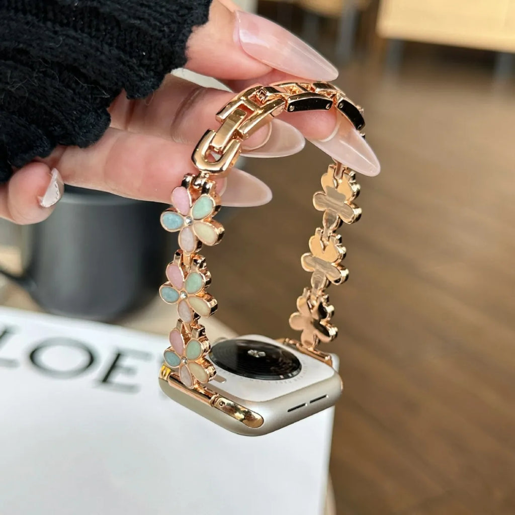 Nice Colorful metal band link For Apple Watch band Series 11 8 7 6 10 9 40mm 41mm 38mm 42mm 44mm 45mm 46mm band