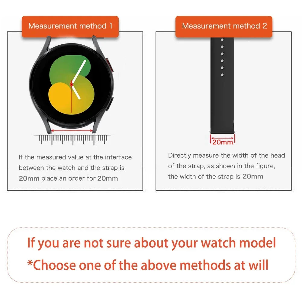 20mm 22mm strap For Samsung Galaxy watch 5 pro/6/4/Classic/Active 2/Gear S3 frontier silicone bracelet Huawei GT 2/2e/3 pro band