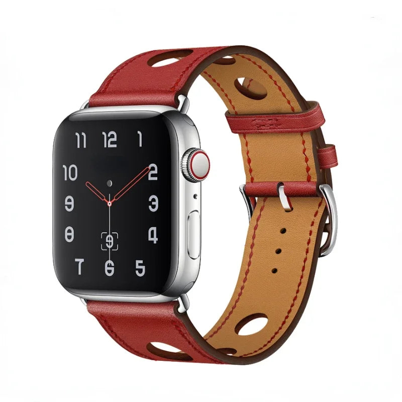 Leather band For Apple Watch Ultra 2 49mm 9 8 7 45mm 41mm High quality business wristband For Apple Watch 6 5 4 3 SE 44mm 40mm 42mm