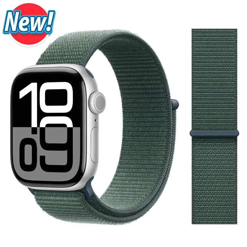 Nylon Loop band for Apple Watch band 46mm 44mm 40mm 42mm 45mm 41mm 49mm 44mm band Apple Watch Series Ultra 2 11 10 9 SE 7 6 5 4