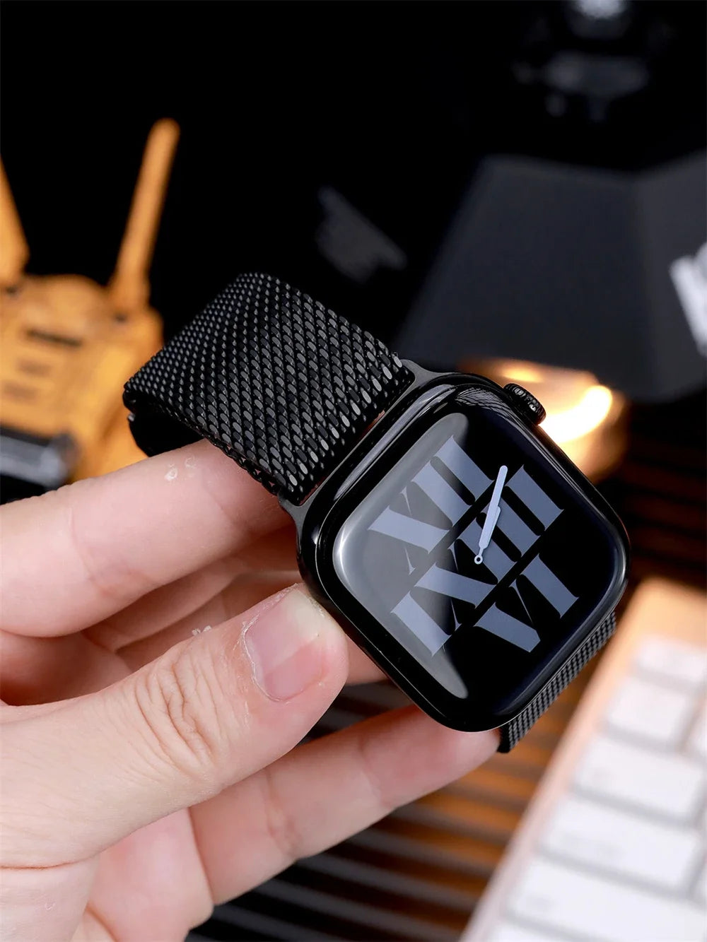 Titanium Official 1:1band For Apple Watch Ultra band 49mm S10 46mm 42mm 45mm 44mm Milanese band Apple Watch 10 9 8 7 6 5 SE 4 3