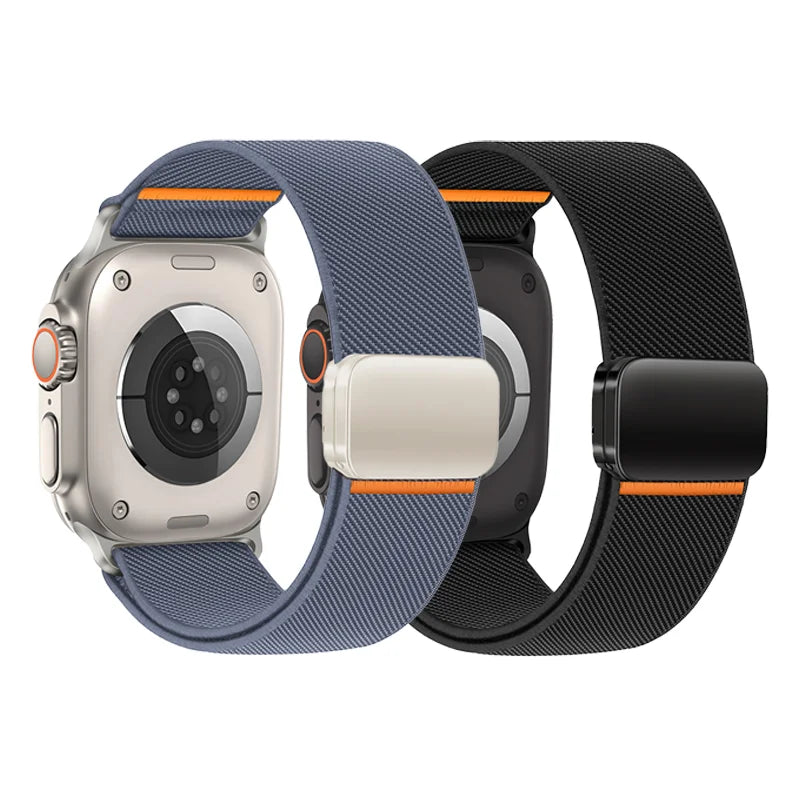 3PCS Magnetic band For Apple Watch Ultra 2 band 49mm 46mm 45mm 42mm Elastic nylon Loop band Apple Watch Series 10 9 8 7 SE 44mm