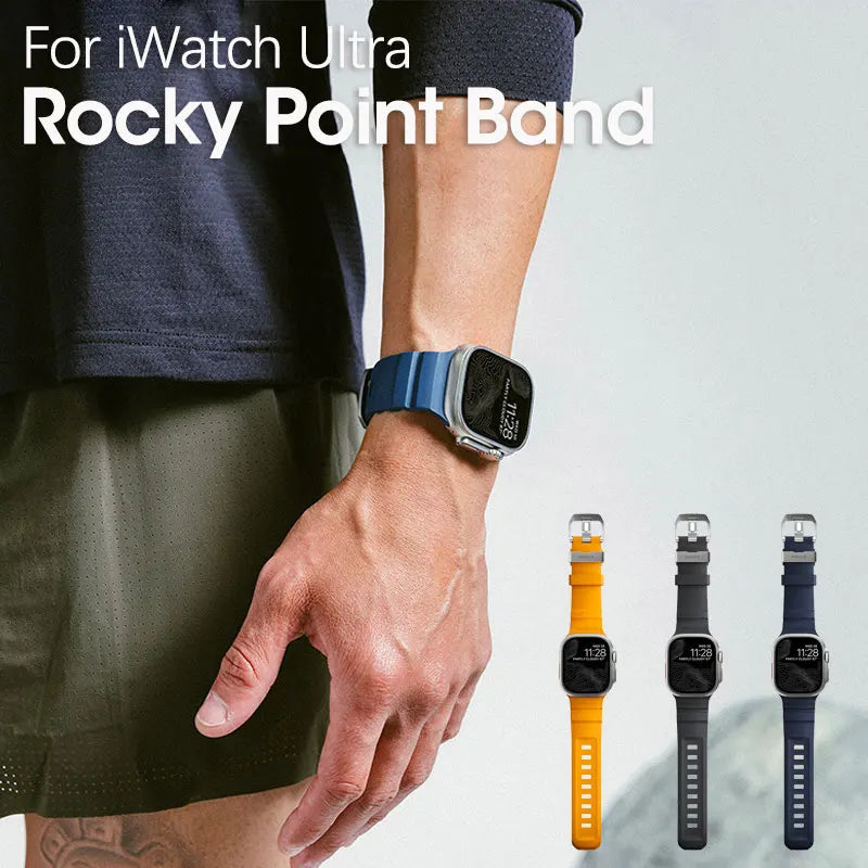 Luxury Silicone band for Apple Watch 46mm Series 10 Ultra 2 49mm 45mm Breathable Sport band for 44mm 42mm Series 9 8 7 6 5 4 3 2 1 SE