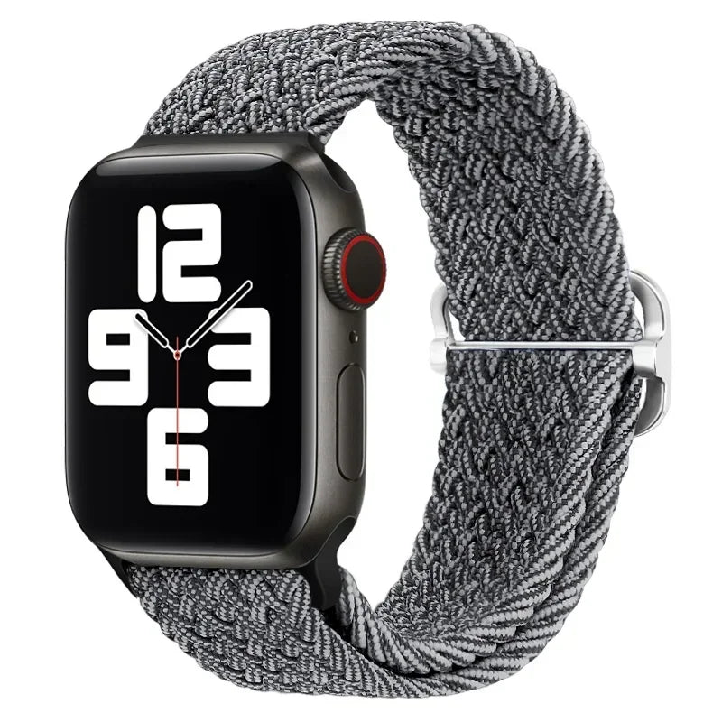 Braided Nylon band for Apple Watch band Ultra 2 49mm Series 10 46mm 42mm 44mm 40mm 41mm Adjustable band Apple Watch 9 8 7 6 SE 5 4