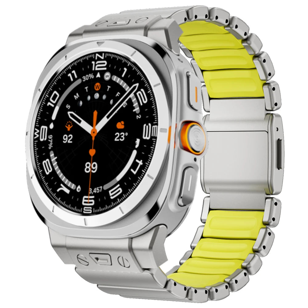 Titanium Strap for Samsung Galaxy Watch 8 Ultra 2025 Watchband Rubber Metal Band for Samsung Galaxy Watch Ultra 47mm 2024 Correa