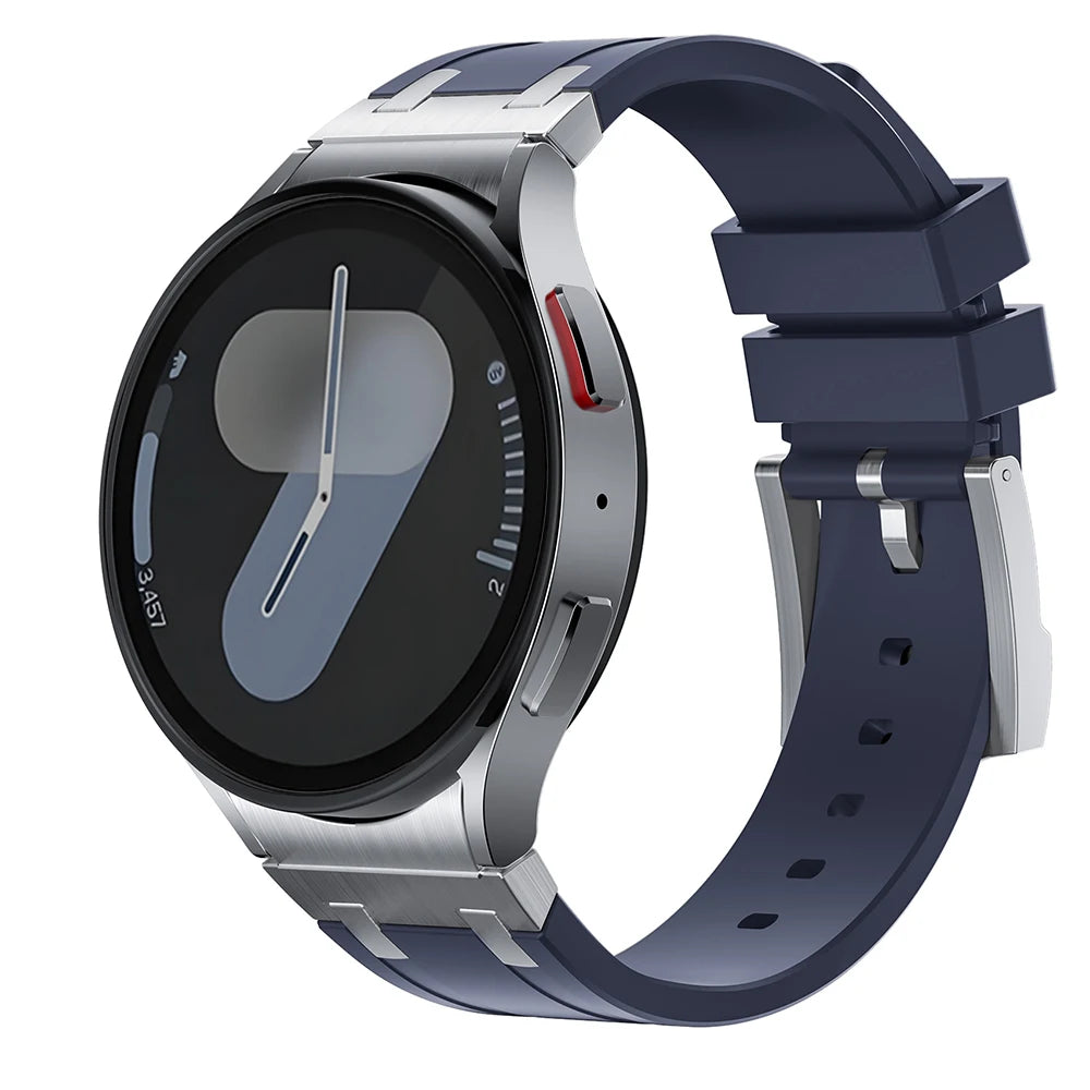 Silicone band for Samsung Galaxy Watch 7 40mm 44mm 6 4 classic 46 47mm 42 43mm 5 pro 45mm watchband no gaps men sports bracelet