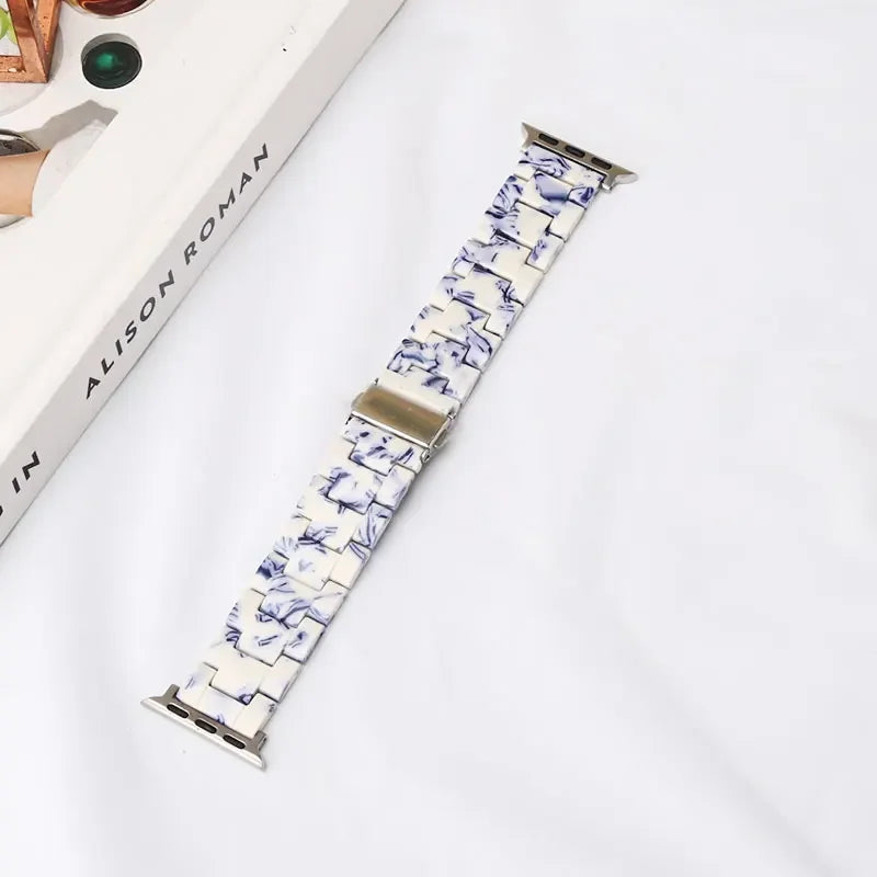 Resin band for Apple Watch band 44mm 40mm 45mm 49mm 38mm 42mm 41mm Fashion Wrist band for Apple Watch Series 8 7 6 5 4 3 2 1 Ultra 2