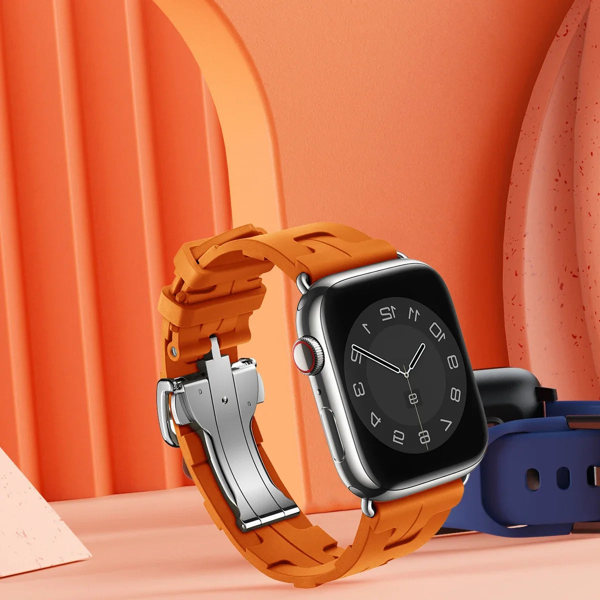 Kilim Single Tour band For Apple Watch band 45mm 44mm 41mm 38mm Folding Buckle Silicone band Apple Watch 10 46mm 42mm Ultra 2 49mm