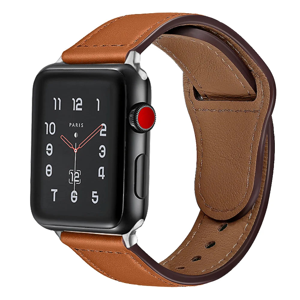 Leather band For Apple Watch 11 10 band 46mm 42mm 44mm 45mm 49mm 41mm 40mm correa band Apple Watch Series 8 9 3 4 5 6 SE 7 Ultra3
