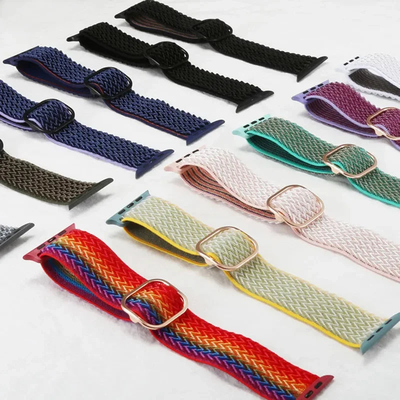 Sport Nylon band for Apple Watch Ultra 3 2 1 49mm 41mm 45mm 42mm 46mm 40mm 44mm Elastic band Series 11 10 9 8 7 6 5 4 SE Band