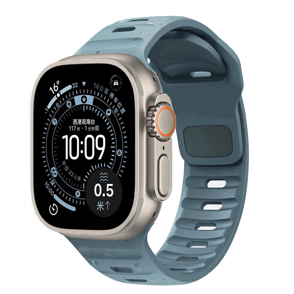 Silicone sport band for Apple Watch 49mm 45mm 44mm 46mm 42mm 40mm 41mm Correa band Apple Watch Series 9 8 7 6 5 SE Ultra 3 2 1