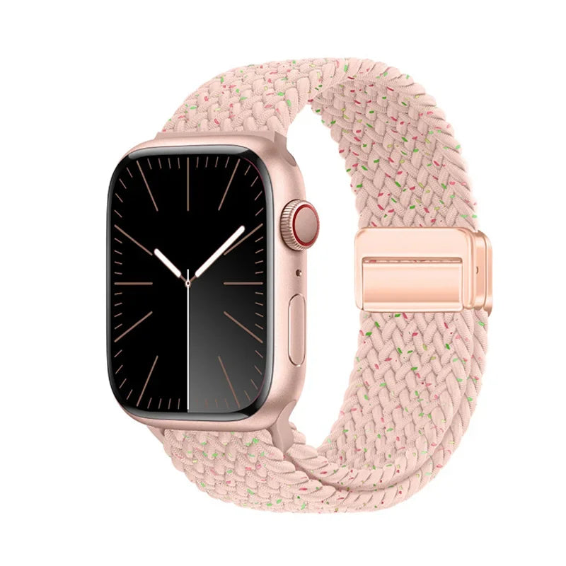 Braided Solo band For Apple Watch band 46mm 45mm 49mm 44mm 42mm 41mm 40mm Nylon Elastic band Apple Watch Series 10 9 7 SE 6 8 5 4