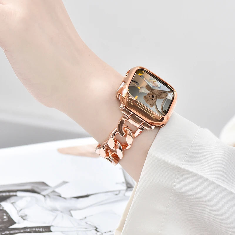 Metal band for Apple Watch 10 Ultra 46mm 9 8 7 band 42mm 45mm 41mm Women Belt band Apple Watch Series 6 SE 40mm 44mm 49mm Watchband