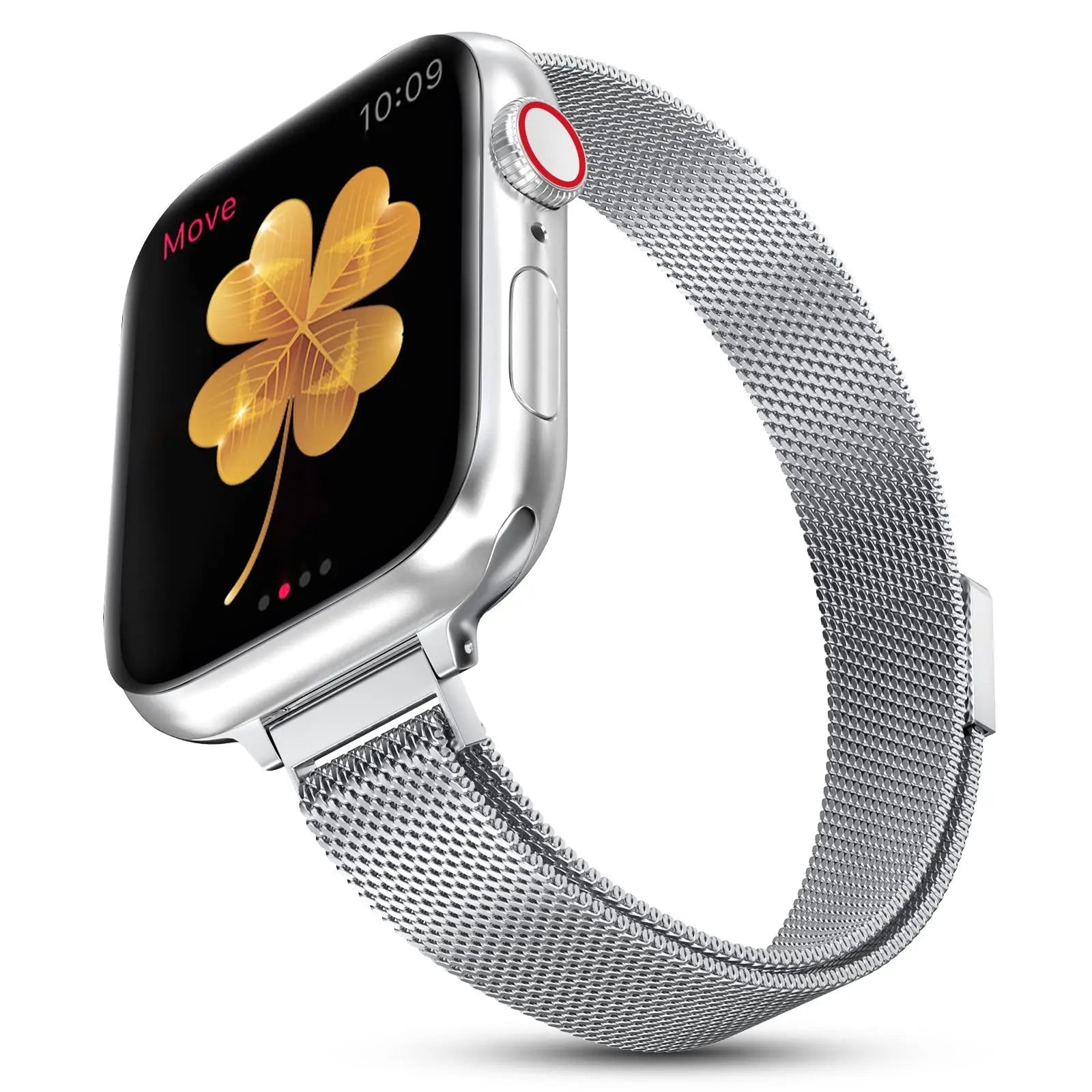 Stainless Steel Milanese band Suit for The Entire Range of Apple Watch Series Thin Stainless Steel Mesh band Magnetic bands