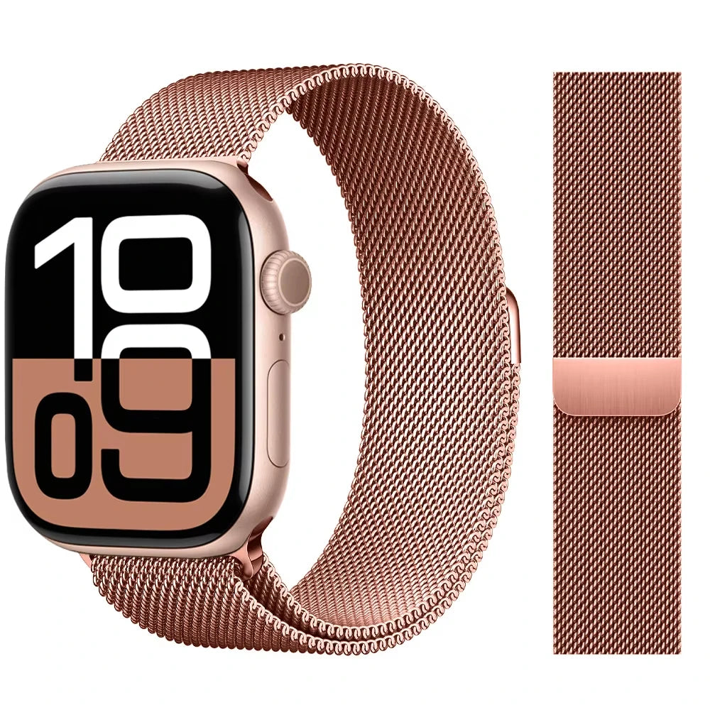 Milanese Loop band For Apple Watch band 11 42mm 46mm 44mm 40mm 41mm 45mm 49mm bands Apple Watch Series 10 9 8 7 6 Se3 Ultra 3 2