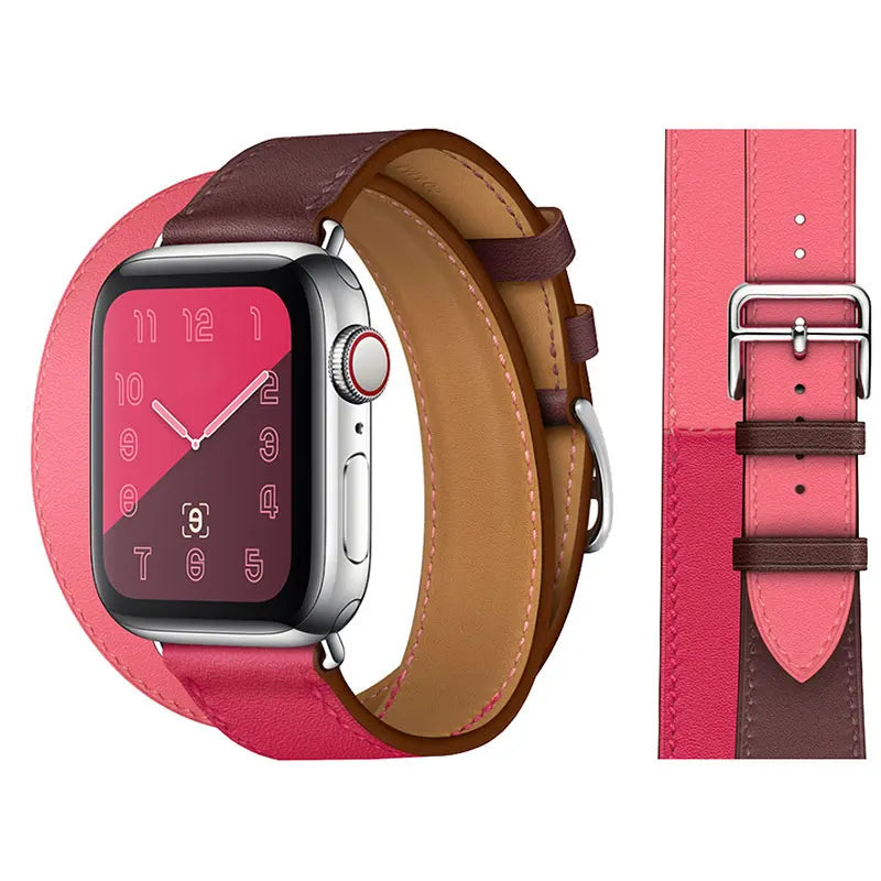 Leather watch band for Apple Watch 11 band 46mm 42mm 44mm 40mm 41mm 45mm 49mm 38mm band Apple Watch Series 10 Ultra3 9 8 7 6 5 SE 3