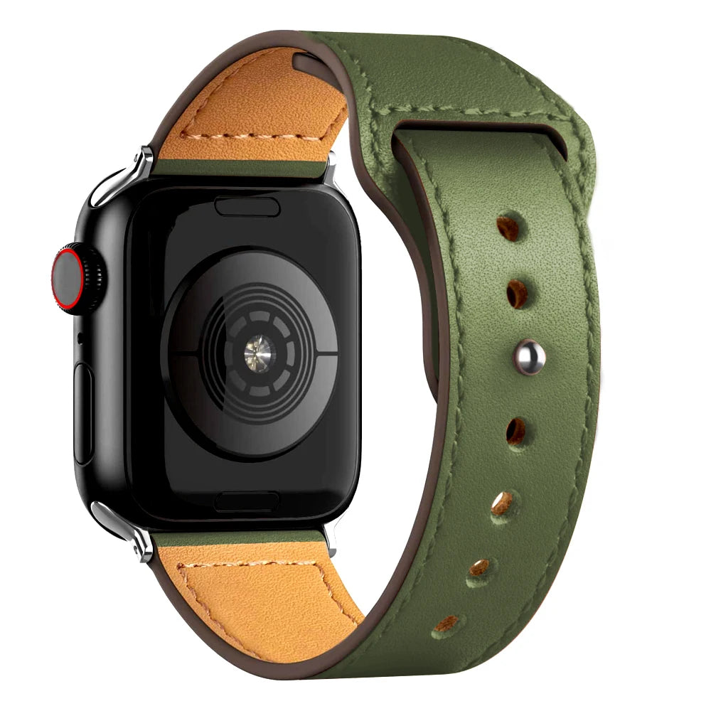 Leather band For Apple Watch 11 10 band 46mm 42mm 44mm 45mm 49mm 41mm 40mm correa band Apple Watch Series 8 9 3 4 5 6 SE 7 Ultra3