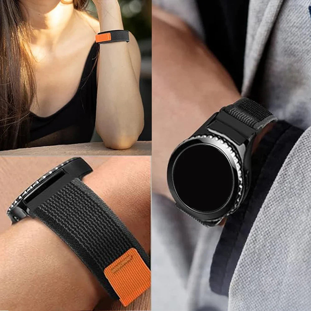 20mm 22mm Trail Nylon Strap for Huawei Watch 5/4/GT5/4 Pro 46mm Samsung Galaxy Watch 7 6 5 4 Sports Bracelet Amazfit Balance/GTR