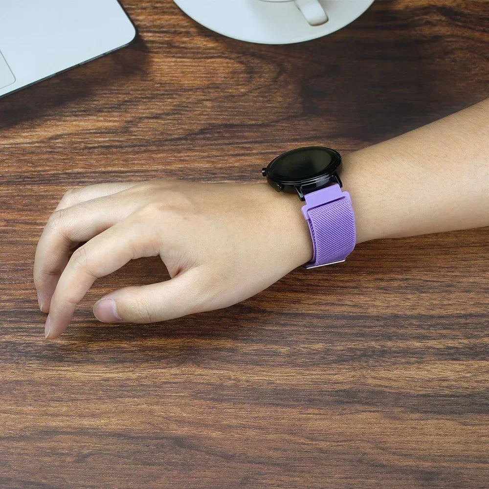 20mm 22mm Elastic Nylon Loop Strap for Samsung Galaxy Watch 4 5 6 7 40/44mm Pro Calssic 42/46mm Band Huawei Gt2/3 Amazfit Gts2/4