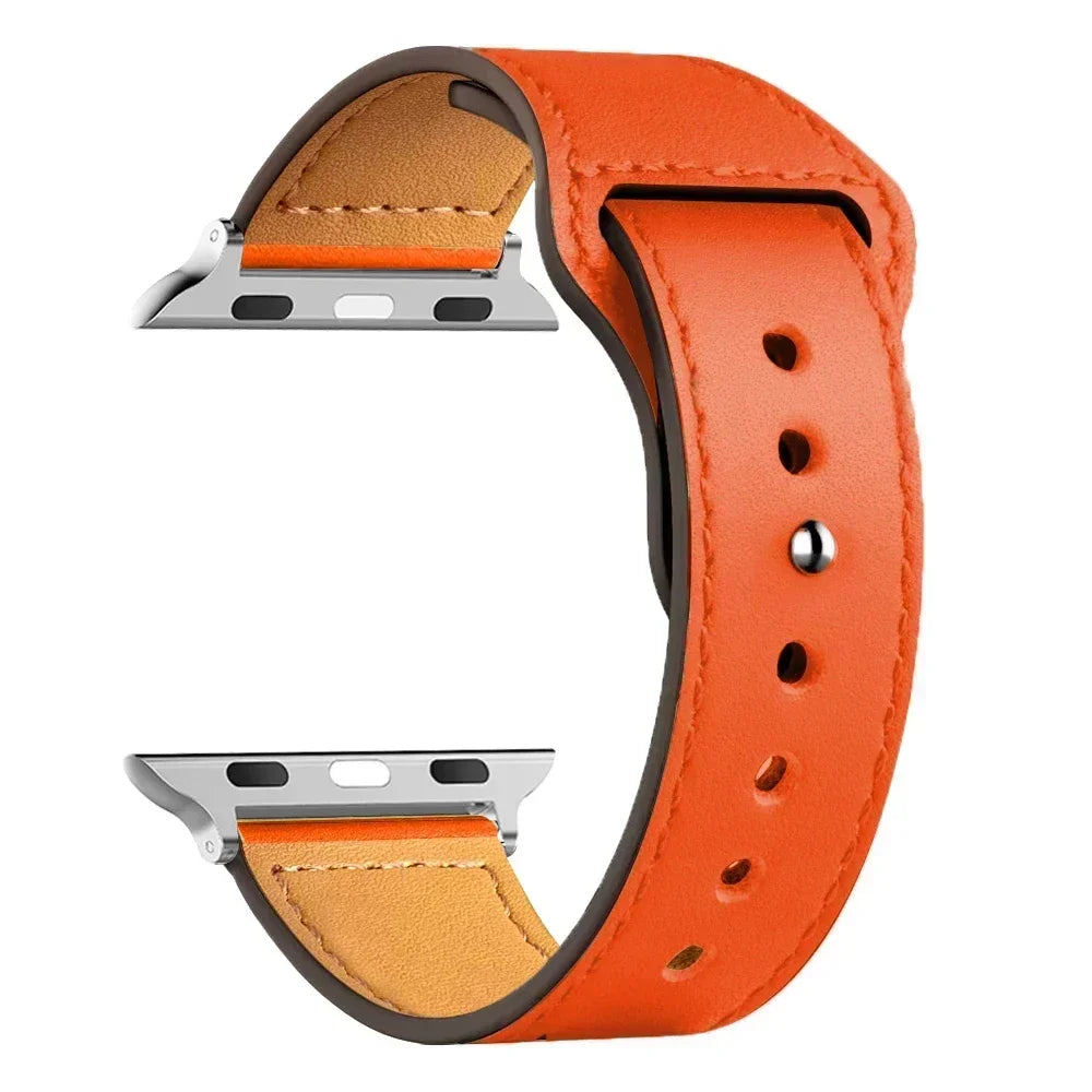 Leather band For Apple Watch 10 band 46mm 42mm 44mm 45mm 49mm 41mm 40mm correa band Apple Watch Series 8 9 3 4 5 6 SE 7 Ultra 2