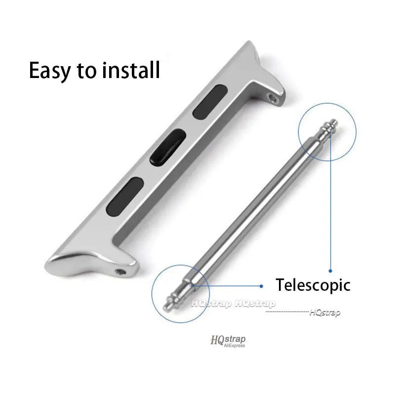6 pces Connector for Apple Watch Ultra 2 49mm 44mm 45mm 42mm Stainless Steel Adapter for Apple Watch 9 8 7 6 5 4 SE 40mm 41mm 38mm